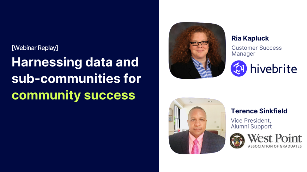 Hivebrite and West Point Association of Graduates webinar on data, sub-communities, and community success