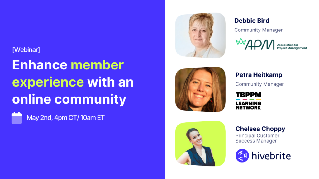 Enhance member experience with an online community
